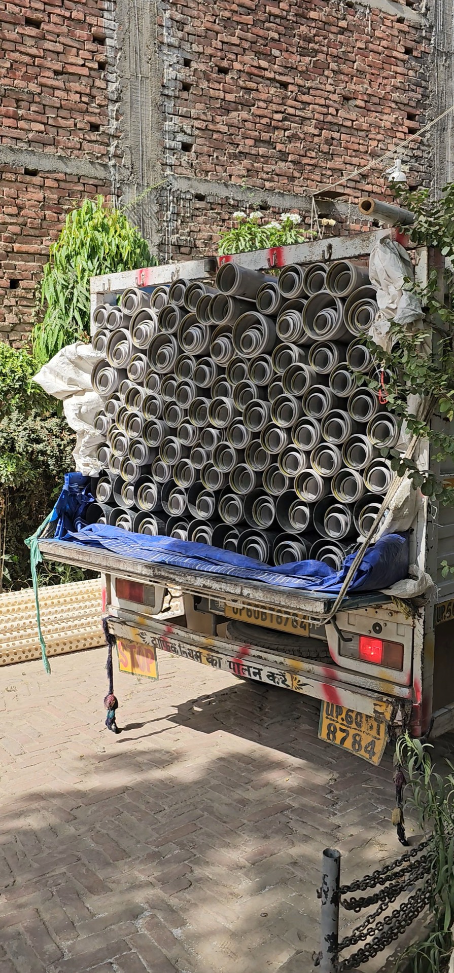 Pipes secured and ready to ship