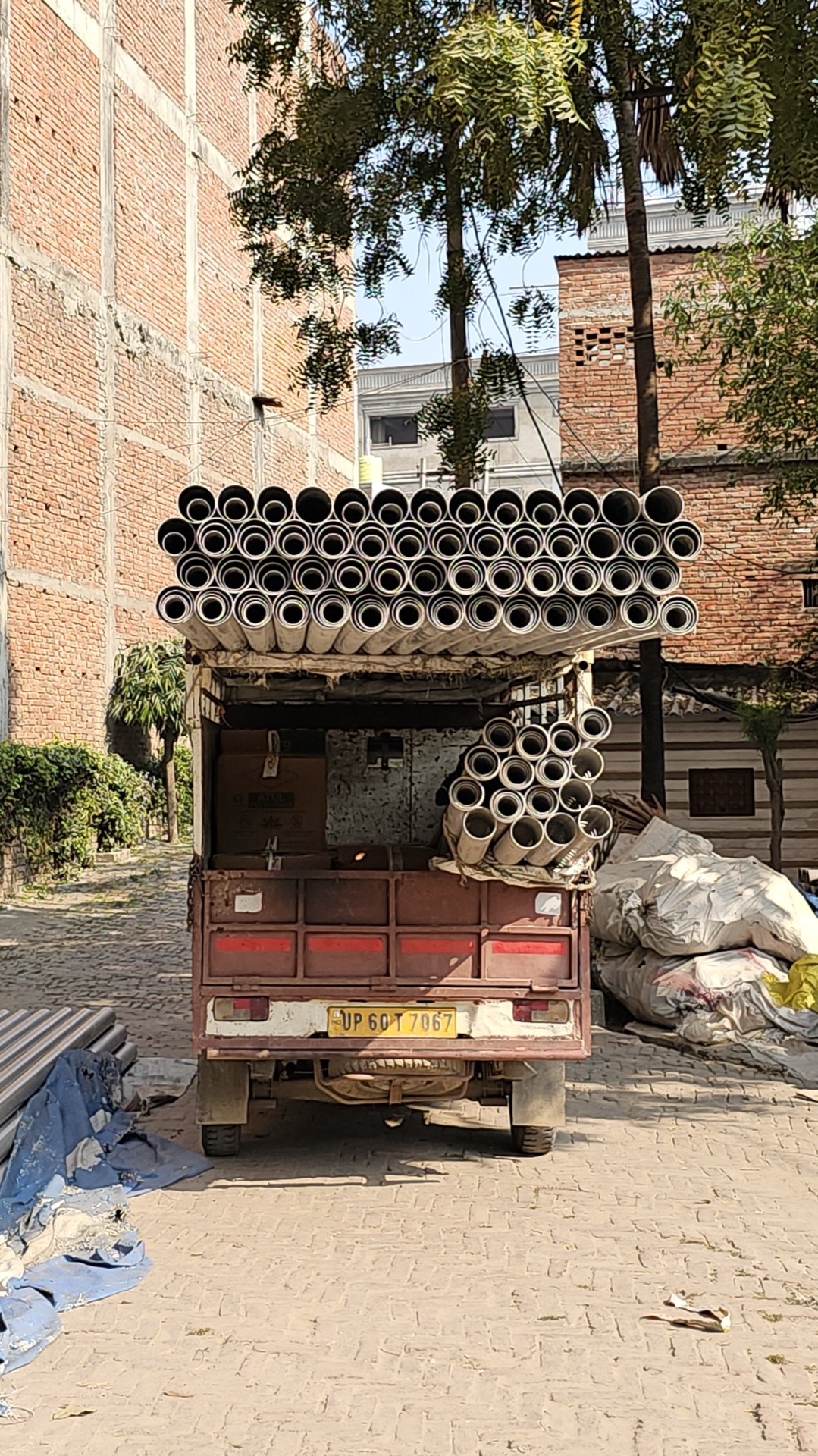 Pipes loaded and ready to roll out